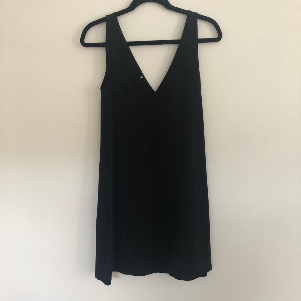 Everlane Black V-Neck Mini Dress